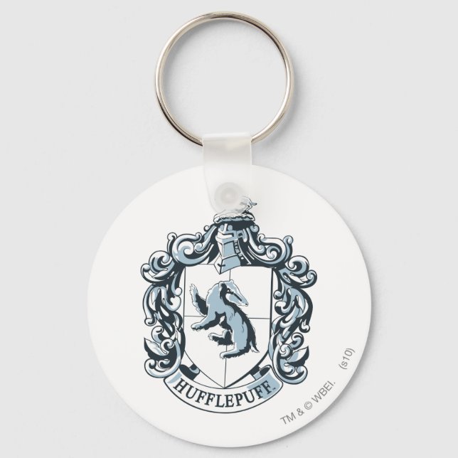 Hufflepuff Crest Blue Key Ring (Front)