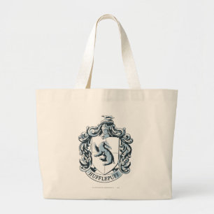 Hufflepuff Crest Blue Large Tote Bag