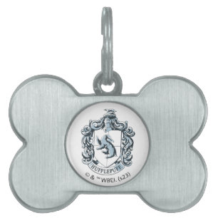 Hufflepuff Crest Blue Pet ID Tag