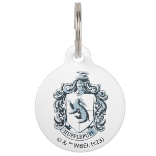 Hufflepuff Crest Blue Pet Tag