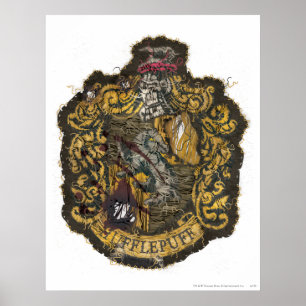 Hufflepuff Crest - Destroyed Poster