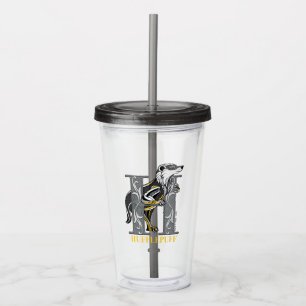 HUFFLEPUFF™ Crosshatched Emblem Acrylic Tumbler