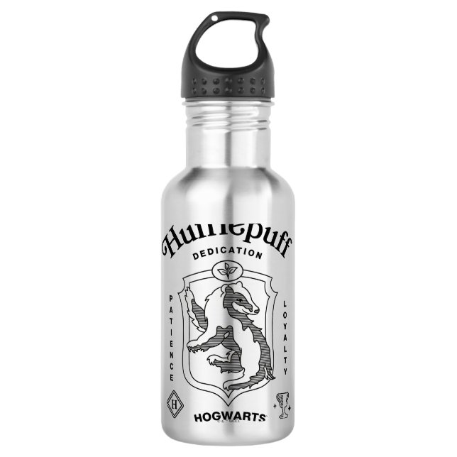 HUFFLEPUFF™ Dedication Patience Loyalty Crest 710 Ml Water Bottle (Front)
