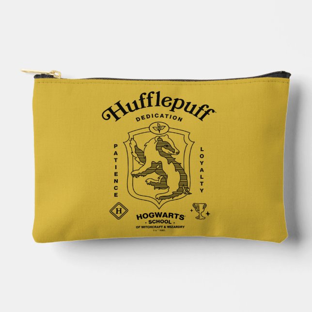 HUFFLEPUFF™ Dedication Patience Loyalty Crest Accessory Pouch (Front)
