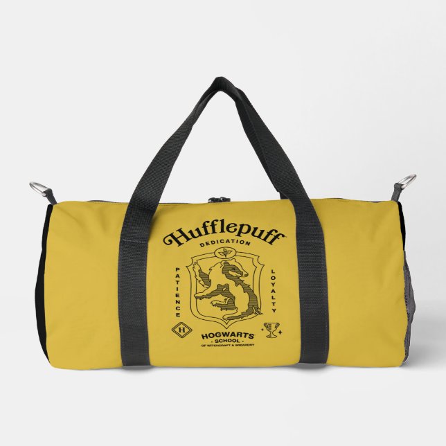 HUFFLEPUFF™ Dedication Patience Loyalty Crest Duffle Bag (Front)