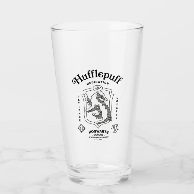 HUFFLEPUFF™ Dedication Patience Loyalty Crest Glass (Front)