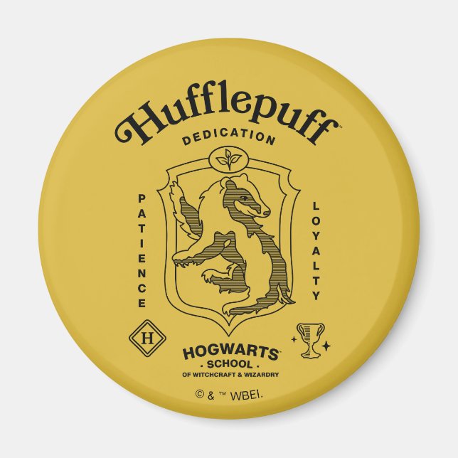 HUFFLEPUFF™ Dedication Patience Loyalty Crest Magnet (Front)