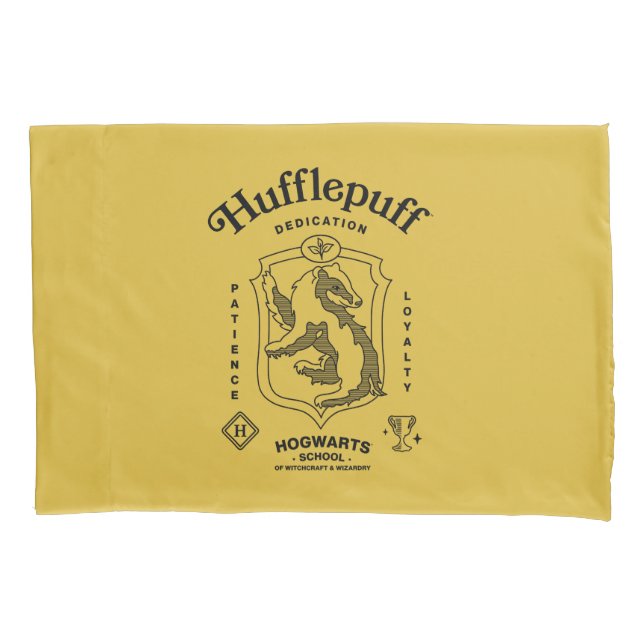 HUFFLEPUFF™ Dedication Patience Loyalty Crest Pillowcase (Front)