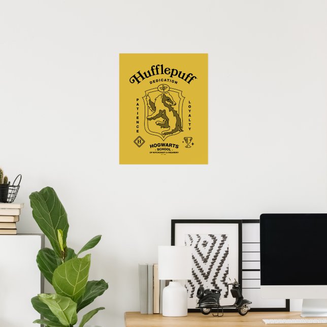 HUFFLEPUFF™ Dedication Patience Loyalty Crest Poster (Home Office)