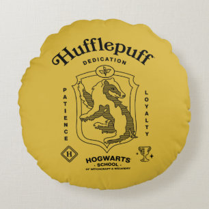 HUFFLEPUFF™ Dedication Patience Loyalty Crest Round Cushion