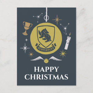 HUFFLEPUFF™ Holiday Bauble Graphic Postcard