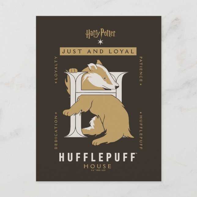 HUFFLEPUFF™ House Just And Loyal Postcard (Front)