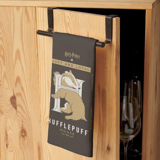 HUFFLEPUFF™ House Just And Loyal Tea Towel (Thirds Fold)