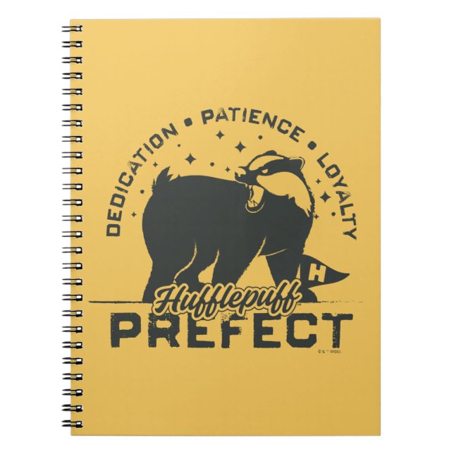HUFFLEPUFF™ Prefect Badge Notebook (Front)