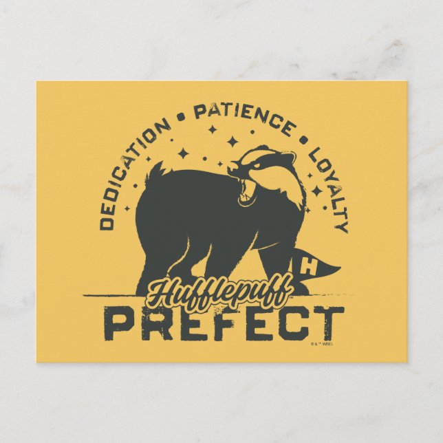 HUFFLEPUFF™ Prefect Badge Postcard (Front)