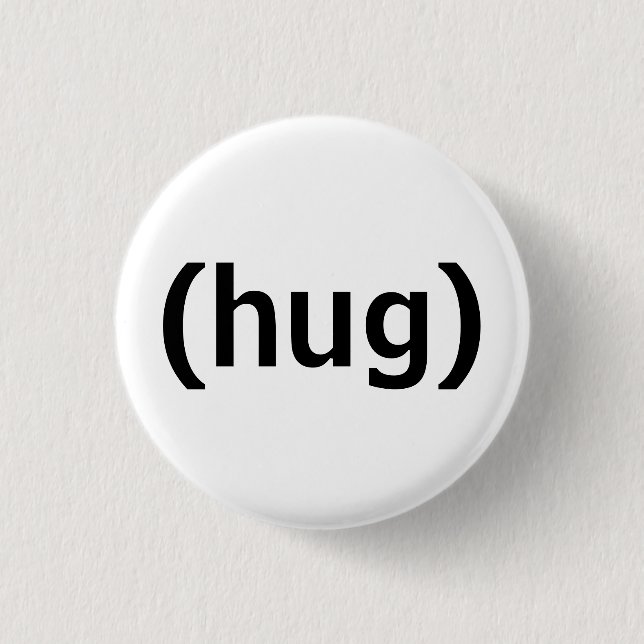 (hug) 3 cm round badge (Front)