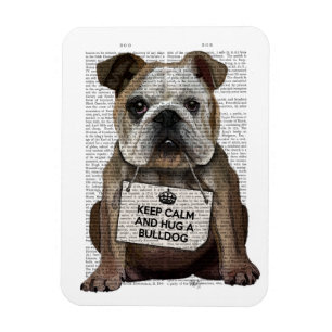 Hug a Bulldog Magnet