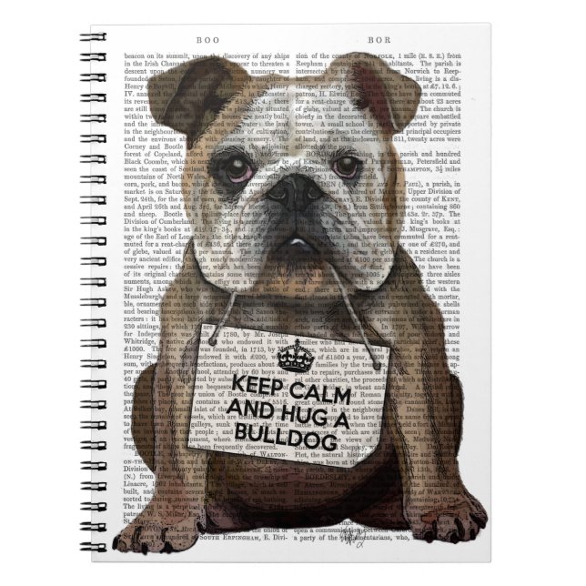 Hug a Bulldog Notebook (Front)