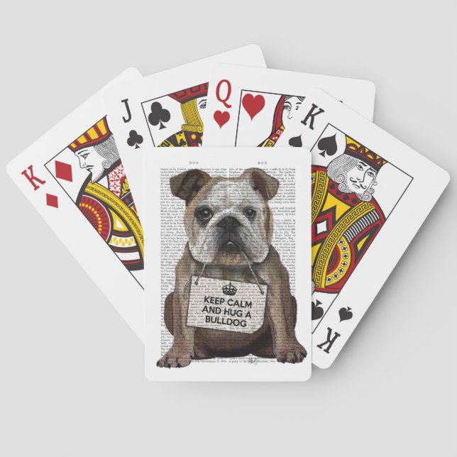 Hug a Bulldog Playing Cards (Back)