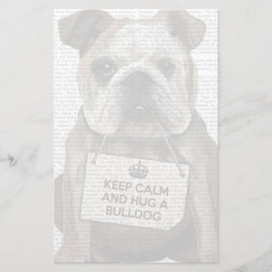 Hug a Bulldog Stationery