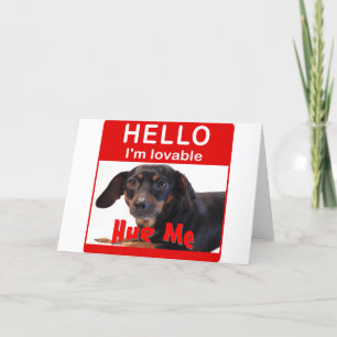 Hug A Dachshund Holiday Card