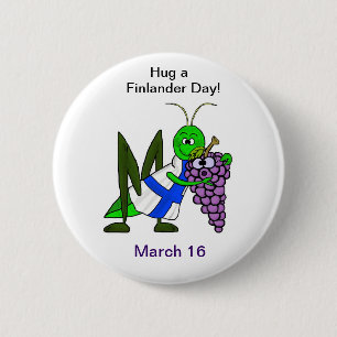 Hug A Finlander Day - St. Urho Button