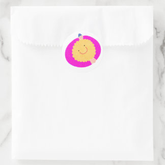 Hug a flower classic round sticker
