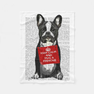 Hug a Frenchie Fleece Blanket