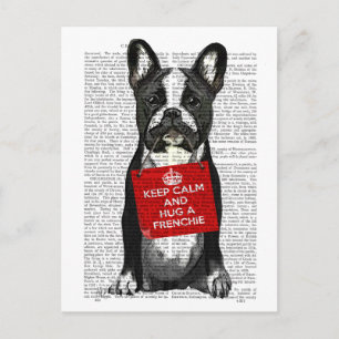 Hug a Frenchie Postcard