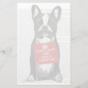 Hug a Frenchie Stationery