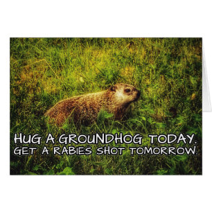 Hug a groundhog today. Get a rabies shot tomorrow.