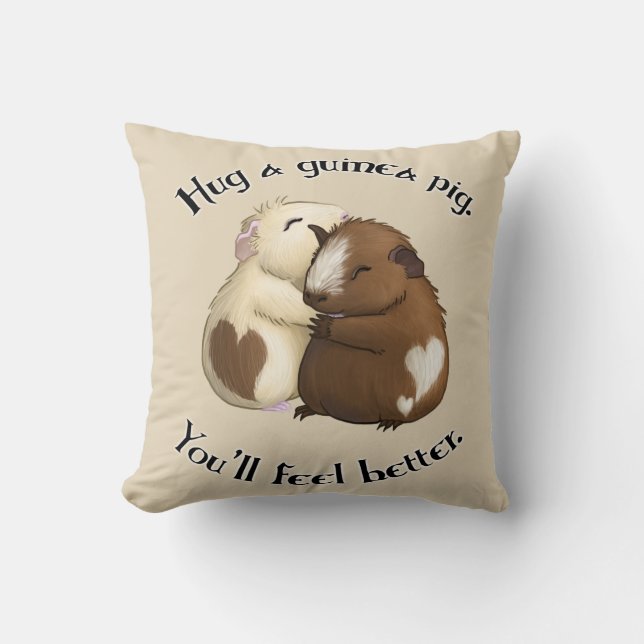 Hug A Guinea Pig Pillow (Front)