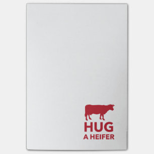 Hug a Heifer Funny Dairy Farm Post-it Notes