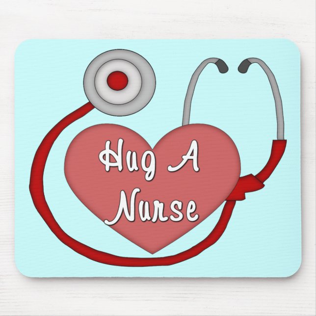 Hug A Nurse! Mouse Pad (Front)