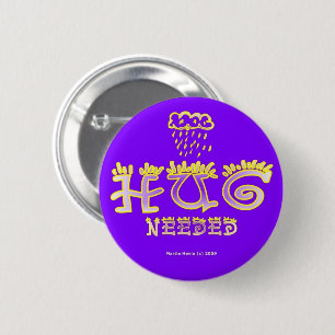 Hug - A Positive Word 6 Cm Round Badge