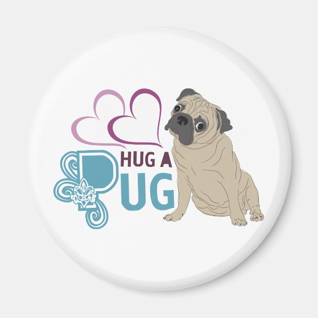 HUG A PUG MAGNET (Front)