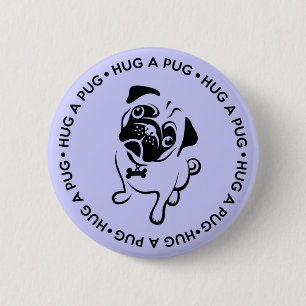 Hug a Pug Round Button