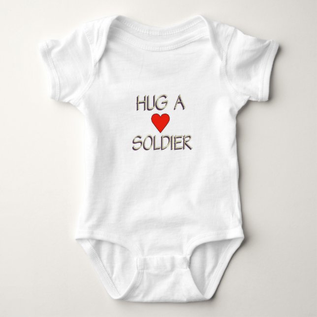 Hug a Soldier Baby Bodysuit (Front)
