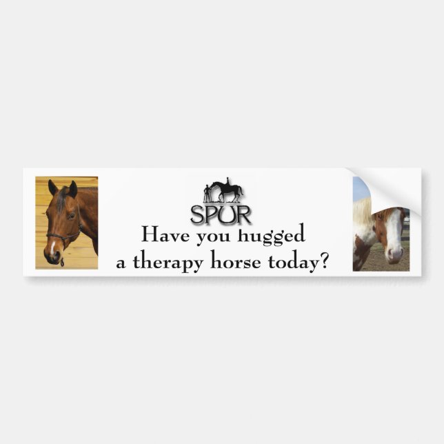 Hug a Therapy Horse Bumper Sticker (Front)