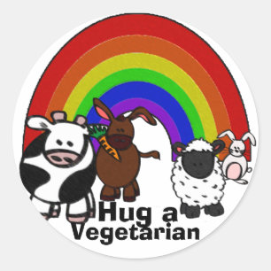 Hug a Veggie Stickers