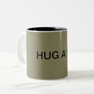Hug A Vet Two-Tone Coffee Mug