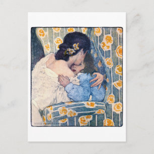Hug and Kiss, Jessie Willcox Smith Postcard