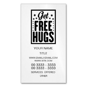 Hug Day - Fun Retro Advertising Magnetic Business Card
