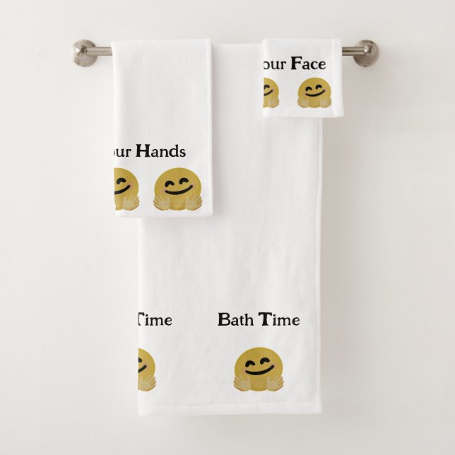Hug Emoji Towel Set  (Insitu)