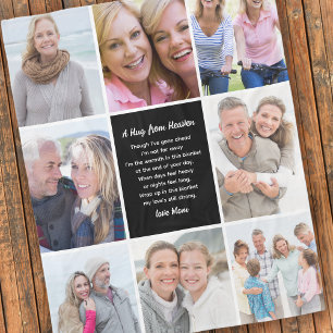 Hug From Heaven Photo Collage Sympathy Fleece Blanket