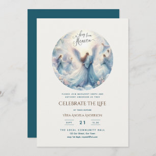 Hug From Heaven Poem Celebration of Life Angels Invitation