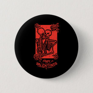 Hug Happy Valentines Day Funny Couple Men Women 6 Cm Round Badge