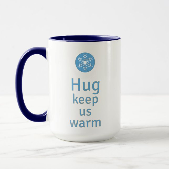 Hug keep us warm mug (Left)