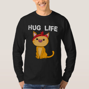 Hug Life Cute Kitten Cat Music Festival Free Hugs T-Shirt
