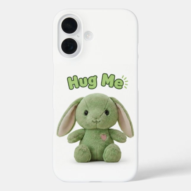 Hug Me Bunny iPhone 16 Case (Back)